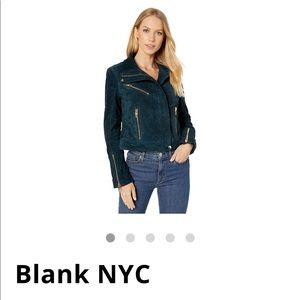 Blank NYC teal suede w/ gold hardware jacket -L